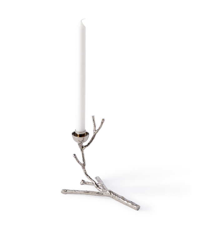 Silvrig ljusstake från märket Twiggy