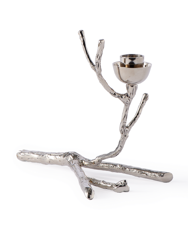 Silvrig ljusstake från märket Twiggy